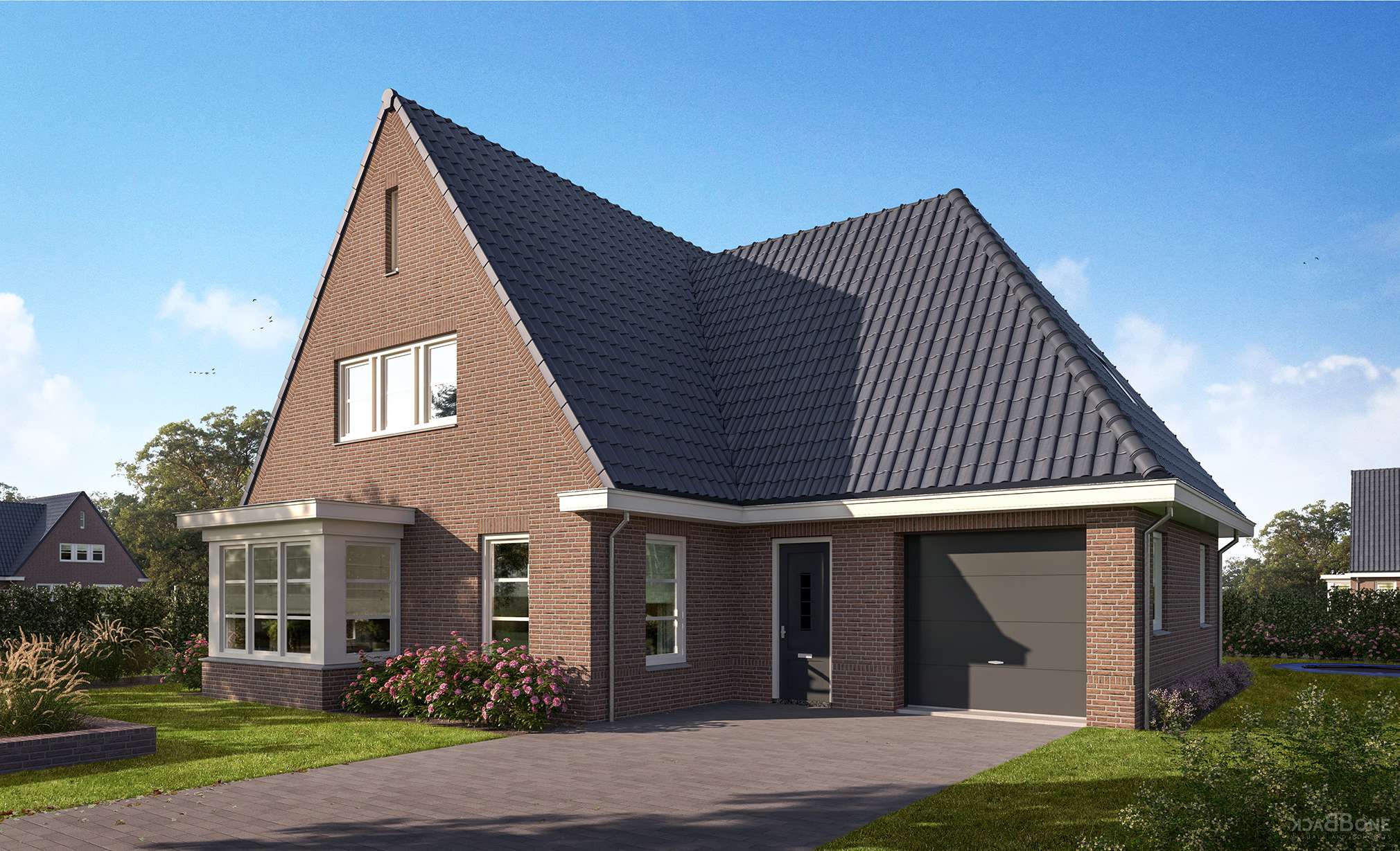 Buitenaanzicht van de Jaren 30 Royaal woning met karakteristieke jaren 30 uitstraling